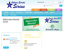 Tablet Screenshot of colegioestrelasirius.com.br